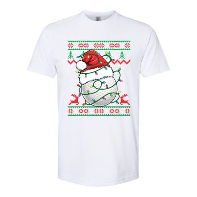 Funny Santa Golf Ugly Christmas Golfing Softstyle CVC T-Shirt