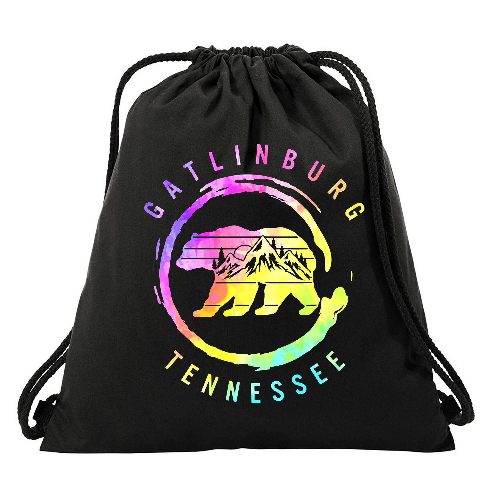 Funny Saying Gatlinburg Bear Tennessee Drawstring Bag