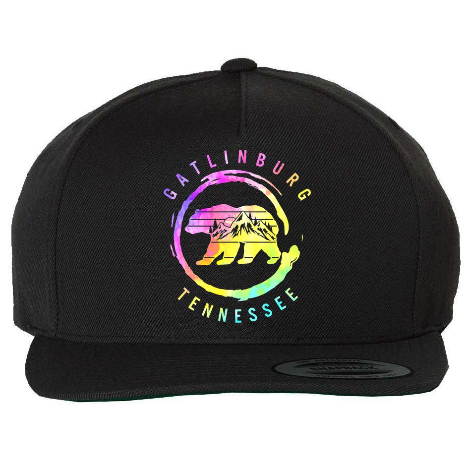 Funny Saying Gatlinburg Bear Tennessee Wool Snapback Cap