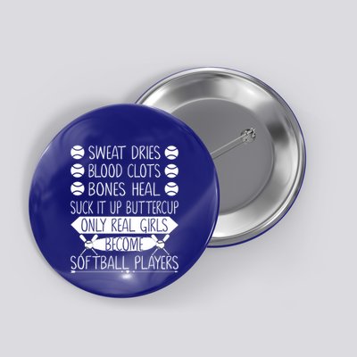 Funny Softball Gift Coach Player Dad Mom Son Cute Gift Button