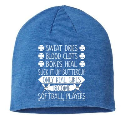 Funny Softball Gift Coach Player Dad Mom Son Cute Gift Sustainable Beanie