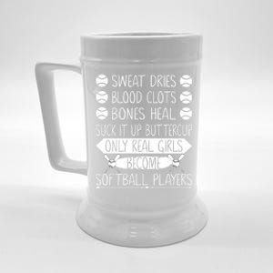 Funny Softball Gift Coach Player Dad Mom Son Cute Gift Beer Stein