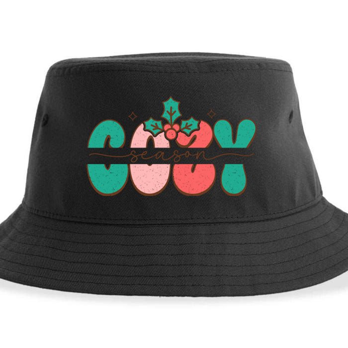 Festive Season Greetings Illustration Sustainable Bucket Hat