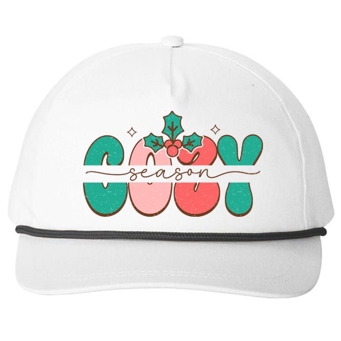 Festive Season Greetings Illustration Snapback Five-Panel Rope Hat