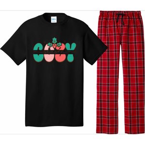 Festive Season Greetings Illustration Pajama Set