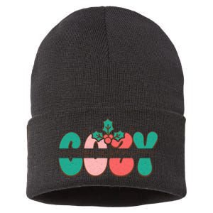 Festive Season Greetings Illustration Sustainable Knit Beanie