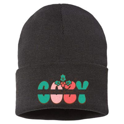 Festive Season Greetings Illustration Sustainable Knit Beanie