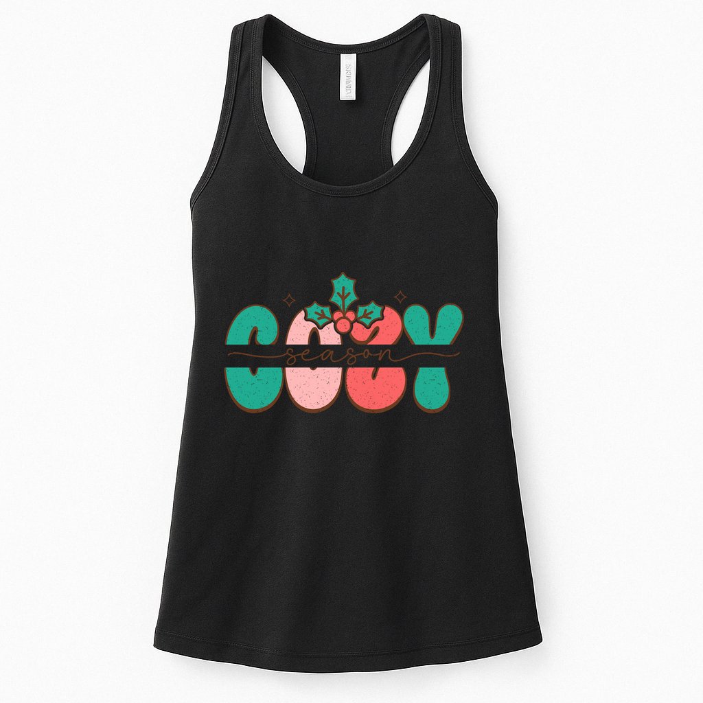 Festive Season Greetings Illustration Womens Tank Top