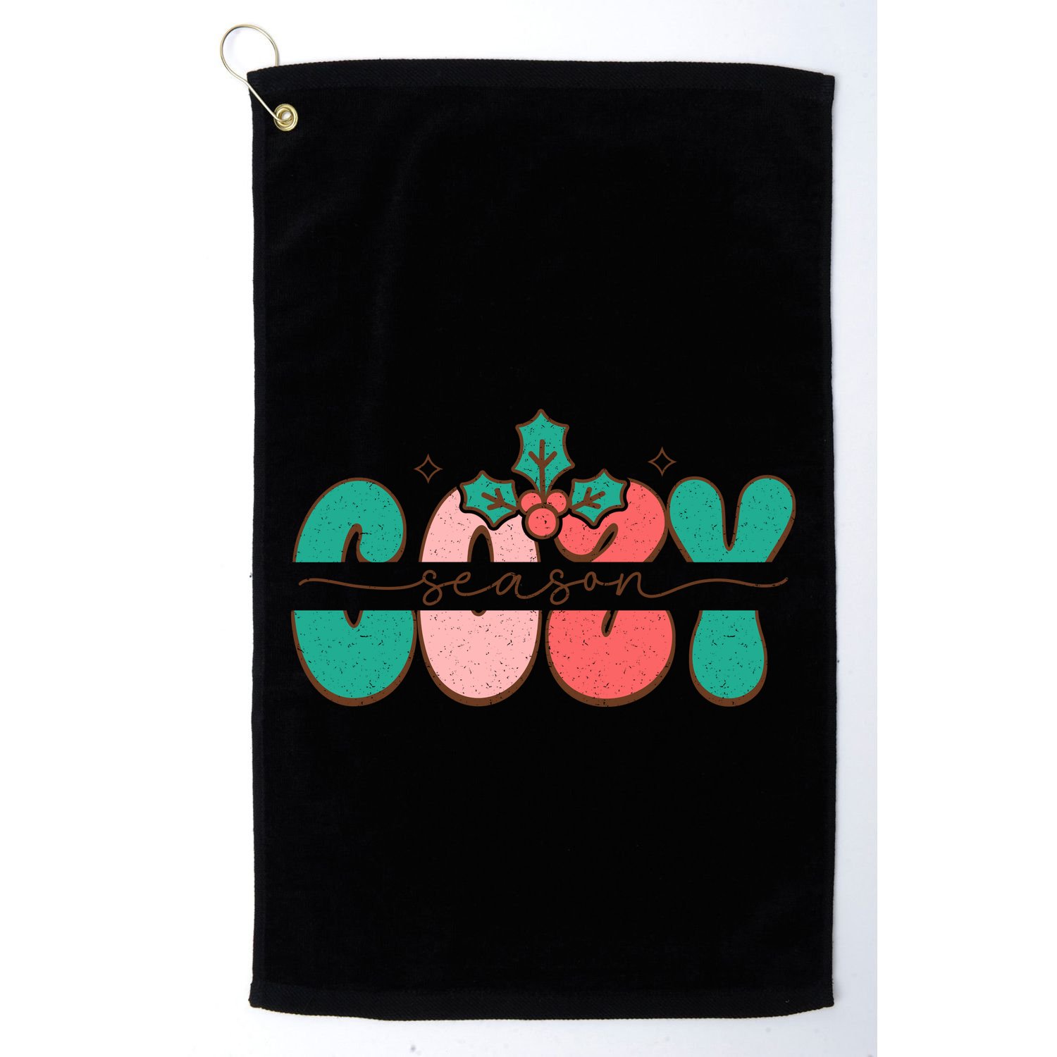 Festive Season Greetings Illustration Golf Towel