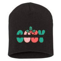 Festive Season Greetings Illustration Short Acrylic Beanie