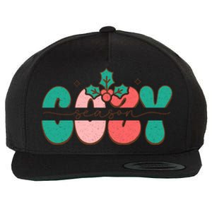 Festive Season Greetings Illustration Wool Snapback Cap