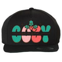 Festive Season Greetings Illustration Wool Snapback Cap