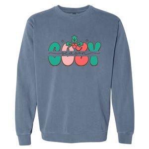 Festive Season Greetings Illustration Garment-Dyed Sweatshirt