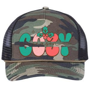 Festive Season Greetings Illustration Retro Rope Trucker Hat Cap