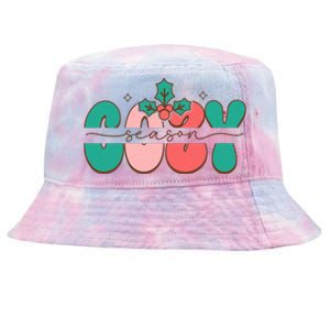 Festive Season Greetings Illustration Tie-Dyed Bucket Hat