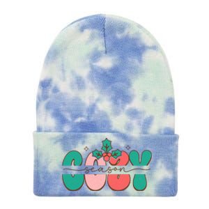 Festive Season Greetings Illustration Tie Dye 12in Knit Beanie