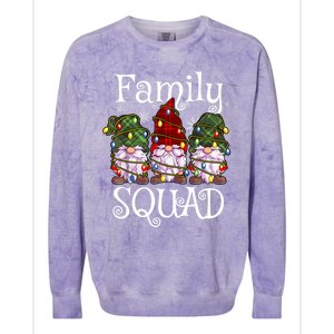 Family Squad Gnomies Christmas Gnome Family Matching Pjs Gift Colorblast Crewneck Sweatshirt