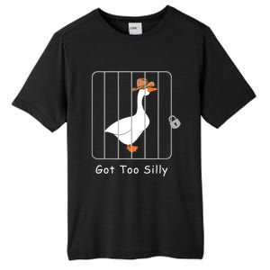 Funny Silly Goose Lover Mugshot Meme Got Too Silly Tall Fusion ChromaSoft Performance T-Shirt