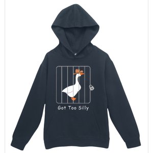 Funny Silly Goose Lover Mugshot Meme Got Too Silly Urban Pullover Hoodie