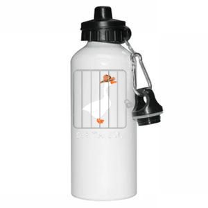 Funny Silly Goose Lover Mugshot Meme Got Too Silly Aluminum Water Bottle