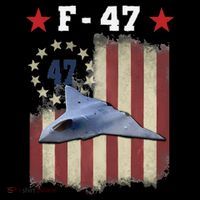 F-47 Sixth Generation Fighter Jet 4 Of July Flag 16 in Basic Backpack