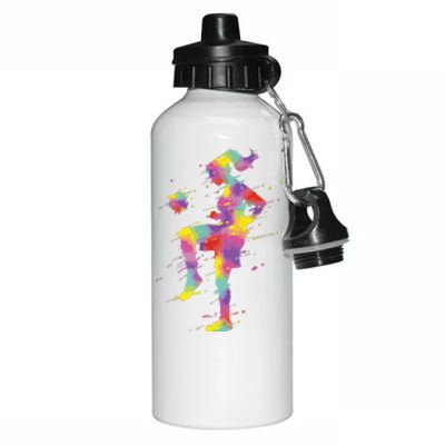 Funny Soccer Girl Soccer Player Gift Aluminum Water Bottle 