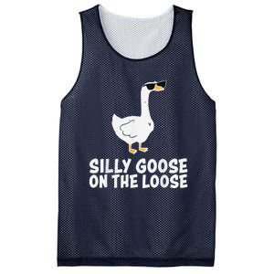 Funny Silly Goose On The Loose Mesh Reversible Basketball Jersey Tank