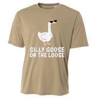 Funny Silly Goose On The Loose Cooling Performance Crew T-Shirt