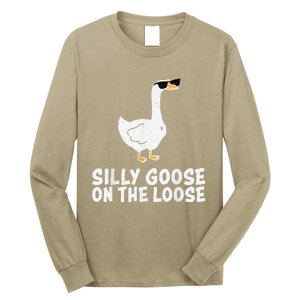 Funny Silly Goose On The Loose Long Sleeve Shirt