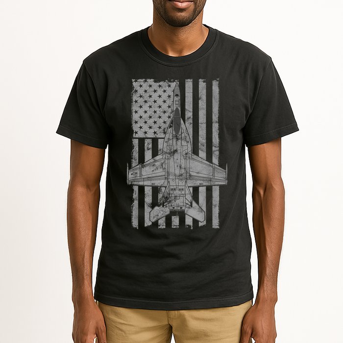 F18 Super Hornet Jet Airplane Vintage Flag Tall T-Shirt