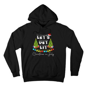 Festive Santa Hat with Christmas Tree Design Hoodie