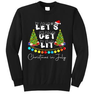 Festive Santa Hat with Christmas Tree Design Sweatshirt