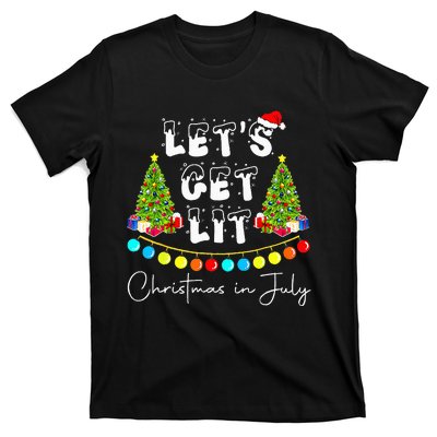 Festive Santa Hat with Christmas Tree Design T-Shirt