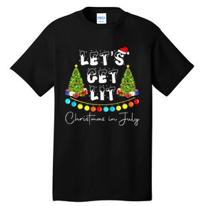 Festive Santa Hat with Christmas Tree Design Tall T-Shirt