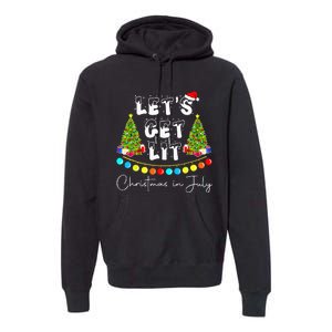 Festive Santa Hat with Christmas Tree Design Premium Hoodie