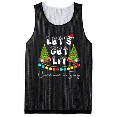 Festive Santa Hat with Christmas Tree Design Mesh Reversible Basketball Jersey Tank