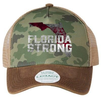 Florida Strong Hurricane Ian Support Florida Vintage American US Flag Legacy Tie Dye Trucker Hat