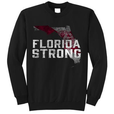 Florida Strong Hurricane Ian Support Florida Vintage American US Flag Sweatshirt