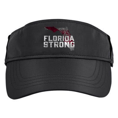 Florida Strong Hurricane Ian Support Florida Vintage American US Flag Adult Drive Performance Visor