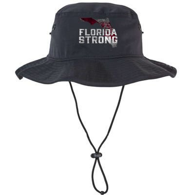 Florida Strong Hurricane Ian Support Florida Vintage American US Flag Bucket Hat