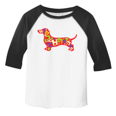 Funny Santa Hat Design Dachshund Christmas Meaningful Gift Toddler Fine Jersey T-Shirt