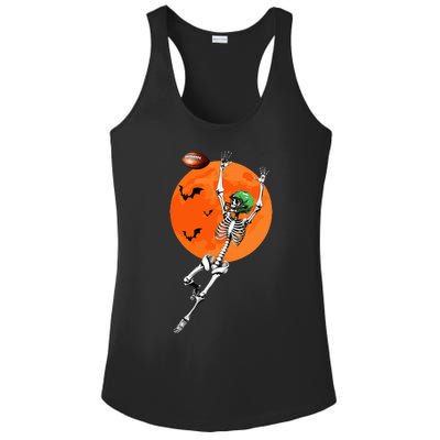 Football Skeleton Halloween Football Player Ladies PosiCharge Competitor Racerback Tank