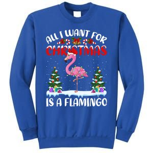 Funny Santa Hat All I Want For Christmas Is A Flamingo Gift Sweatshirt