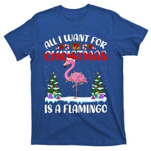 Funny Santa Hat All I Want For Christmas Is A Flamingo Gift T-Shirt