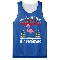 Funny Santa Hat All I Want For Christmas Is A Flamingo Gift Mesh Reversible Basketball Jersey Tank