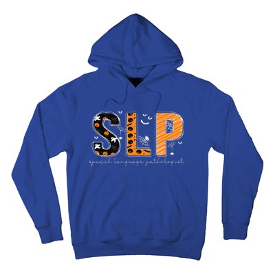 Funny SLP Halloween Costume Pumpkin Fall Skeleton Hoodie