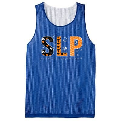 Funny SLP Halloween Costume Pumpkin Fall Skeleton Mesh Reversible Basketball Jersey Tank