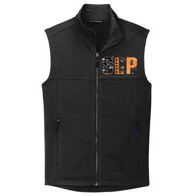 Funny SLP Halloween Costume Pumpkin Fall Skeleton Collective Smooth Fleece Vest