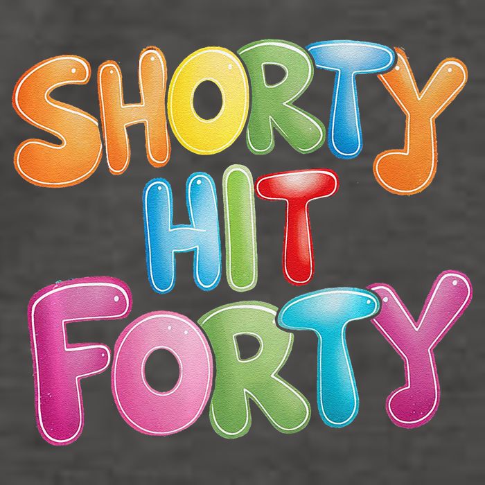 Funny Shorty Hit Forty 40th Birthday Gifts Premium Vector Backpack
