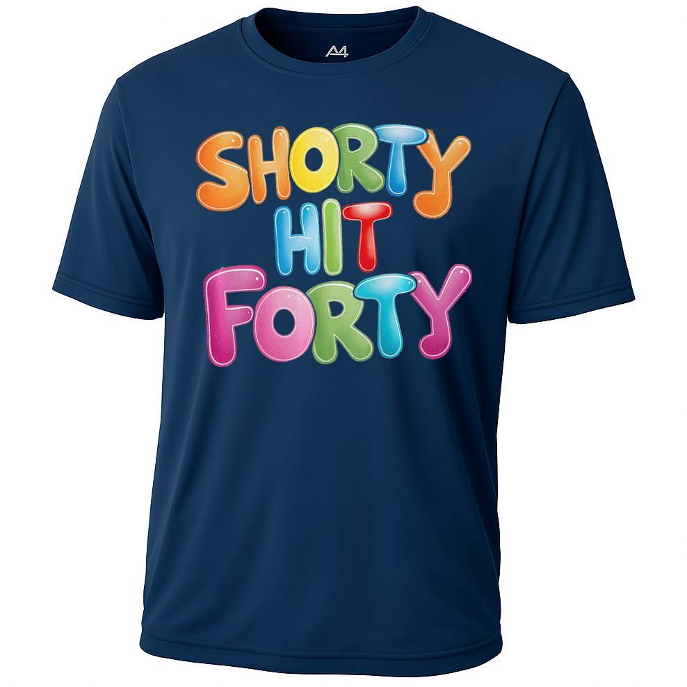 Funny Shorty Hit Forty 40th Birthday Gifts Premium Cooling Performance Crew T-Shirt